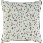 Surya Floret Rose Pillow Shell With Polyester Insert 20"H X 20"W