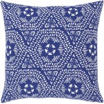 Surya Global Blues Dark Blue Pillow Shell With Polyester Insert 18"H X 18"W