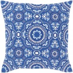 Surya Global Blues Glb-002 Blue Pillow Shell With Down Insert 18"H X 18"W