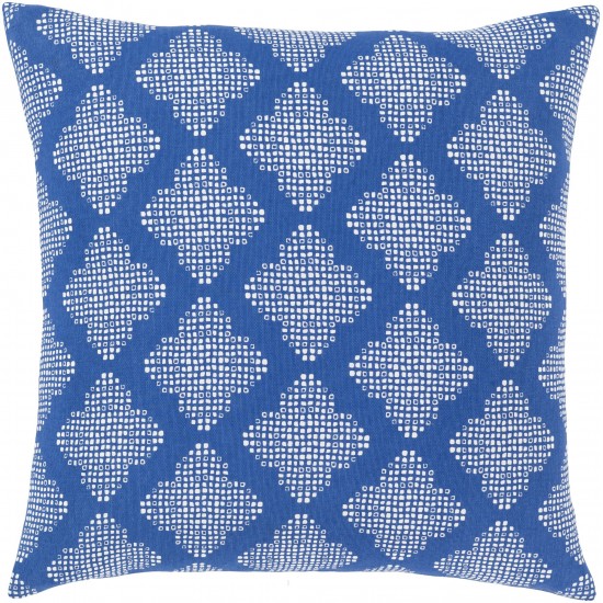 Surya Global Blues Glb-004 Blue Pillow Shell With Down Insert 18"H X 18"W