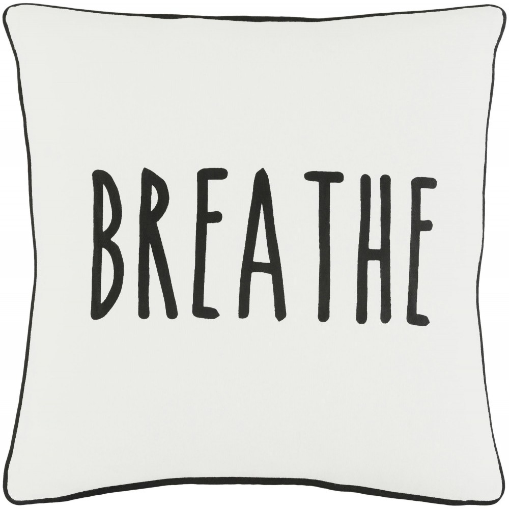 Surya Glyph Black Pillow Shell With Down Insert 18"H X 18"W Surya Glyph Black Pillow Shell With Down Insert 18"H X 18"W