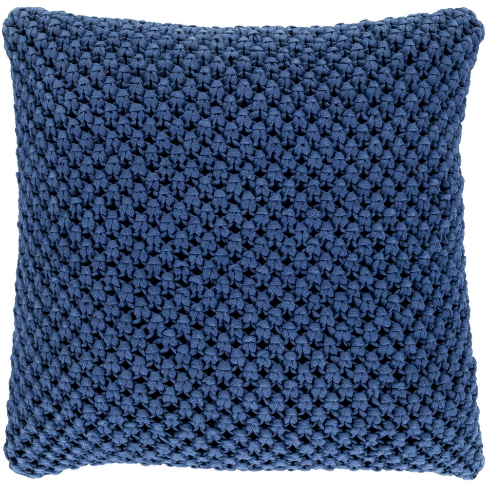 Surya Godavari Dark Blue Pillow Shell With Down Insert 22"H X 22"W