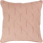 Surya Gretchen Dusty Pink Pillow Shell With Down Insert 18"H X 18"W