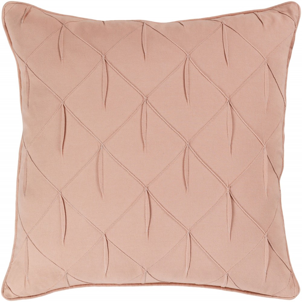 Surya Gretchen Dusty Pink Pillow Shell With Down Insert 18"H X 18"W