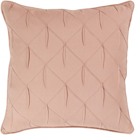 Surya Gretchen Dusty Pink Pillow Shell With Down Insert 20"H X 20"W