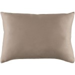 Surya Griffin Light Gray Pillow Shell With Polyester Insert 13"H X 19"W