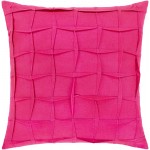 Surya Halen Magenta Pillow Shell With Polyester Insert 18"H X 18"W