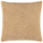 Surya Juni Tan Pillow Shell With Down Insert 20"H X 20"W