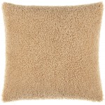 Surya Juni Tan Pillow Shell With Polyester Insert 20"H X 20"W