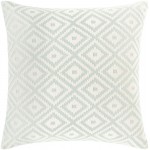 Surya Kanga Kga-003 Gray Pillow Shell With Down Insert 20"H X 20"W