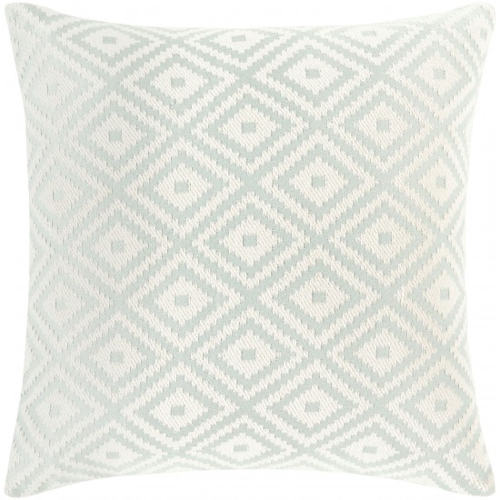 Surya Kanga Kga-003 Gray Pillow Shell With Down Insert 20"H X 20"W