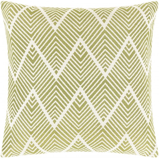 Surya Kanga Kga-008 Gray Pillow Shell With Down Insert 18"H X 18"W