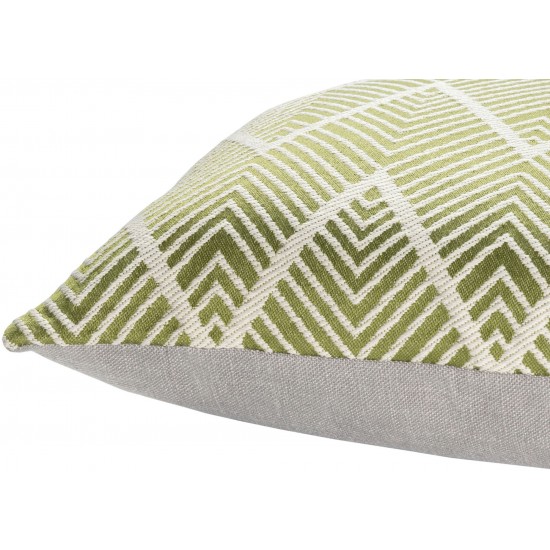 Surya Kanga Kga-008 Gray Pillow Shell With Down Insert 18"H X 18"W