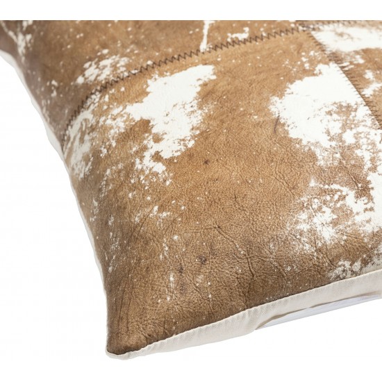 Surya Kansas Brown Pillow Shell With Down Insert 20"H X 20"W