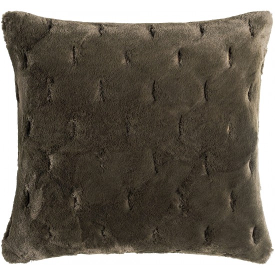 Surya Kathleen Olive Pillow Shell With Down Insert 20"H X 20"W