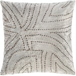 Surya Kenzo Charcoal Pillow Shell With Down Insert 18"H X 18"W