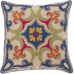 Surya Khavi Khv-001 Blue Pillow Shell With Down Insert 18"H X 18"W