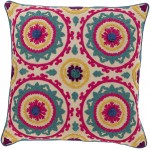 Surya Khavi Khv-002 Blue Pillow Shell With Polyester Insert 22"H X 22"W