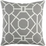 Surya Kingdom Gray Pillow Shell With Polyester Insert 18"H X 18"W