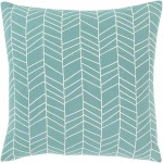 Surya Lachen Teal Pillow Shell With Polyester Insert 18"H X 18"W