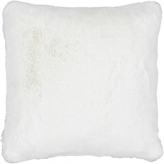 Surya Lapalapa White Pillow Shell With Polyester Insert 20"H X 20"W