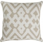 Surya Large Zig Zag White Pillow Shell With Polyester Insert 20"H X 20"W