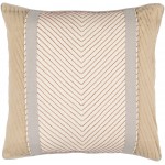 Surya Leona Plum Pillow Shell With Down Insert 18"H X 18"W