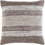 Surya Levi Beige Pillow Shell With Down Insert 20"H X 20"W