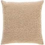 Surya Madagascar Tan Pillow Shell With Polyester Insert 20"H X 20"W