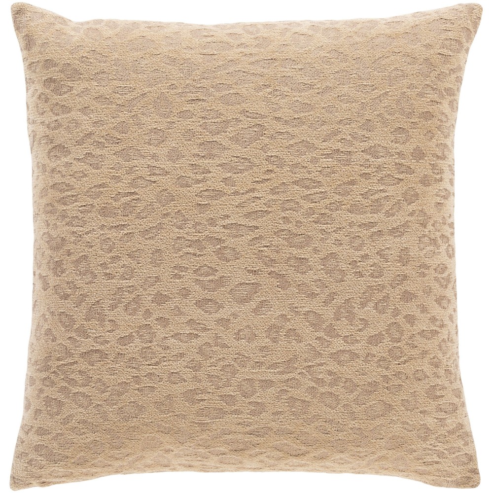 Surya Madagascar Tan Pillow Shell With Down Insert 22"H X 22"W