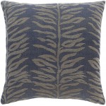 Surya Madagascar Ink Blue Pillow Shell With Down Insert 20"H X 20"W