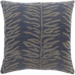 Surya Madagascar Ink Blue Pillow Shell With Polyester Insert 22"H X 22"W