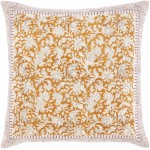 Surya Magdalena Burnt Orange Pillow Shell With Polyester Insert 18"H X 18"W