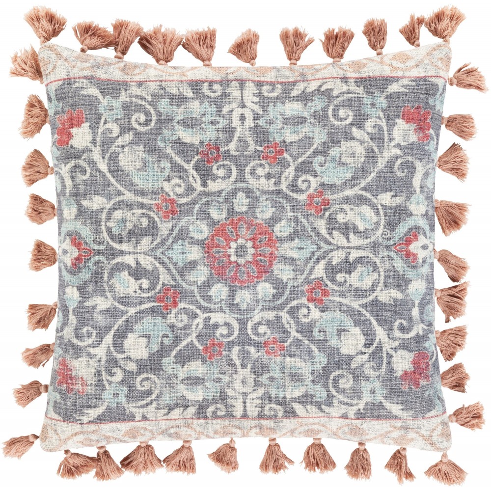 Surya Mandana Wheat Pillow Shell With Down Insert 20"H X 20"W Surya Mandana Wheat Pillow Shell With Down Insert 20"H X 20"W
