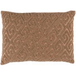 Surya Marielle Medium Brown Pillow Shell With Down Insert 13"H X 19"W