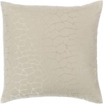 Surya Masai Light Beige Pillow Shell With Down Insert 18"H X 18"W