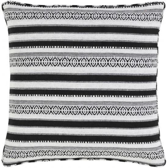 Surya Maya Myp-001 Black Pillow Shell With Polyester Insert 18"H X 18"W