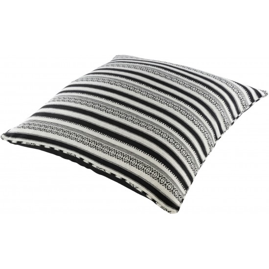 Surya Maya Myp-005 Black Pillow Shell With Down Insert 30"H X 30"W