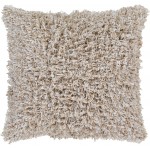 Surya Merdo Beige Pillow Shell With Down Insert 20"H X 20"W