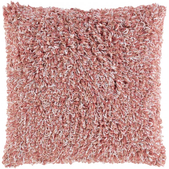 Surya Merdo Pink Pillow Shell With Down Insert 20"H X 20"W