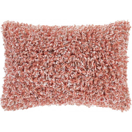 Surya Merdo Pink Pillow Shell With Down Insert 14"H X 22"W