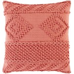 Surya Merdo Coral Pillow Shell With Polyester Insert 18"H X 18"W