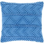 Surya Merdo Blue Pillow Shell With Polyester Insert 18"H X 18"W