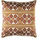 Surya Morowa Beige Pillow Shell With Down Insert 20"H X 20"W