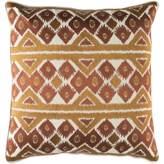 Surya Morowa Beige Pillow Shell With Polyester Insert 20"H X 20"W