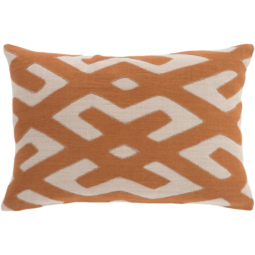 Surya Nairobi Tan Pillow Shell With Down Insert 13"H X 19"W