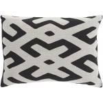 Surya Nairobi Black Pillow Shell With Down Insert 13"H X 19"W