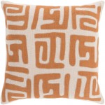 Surya Nairobi Tan Pillow Shell With Down Insert 18"H X 18"W