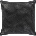 Surya Onyx Black Pillow Shell With Down Insert 20"H X 20"W