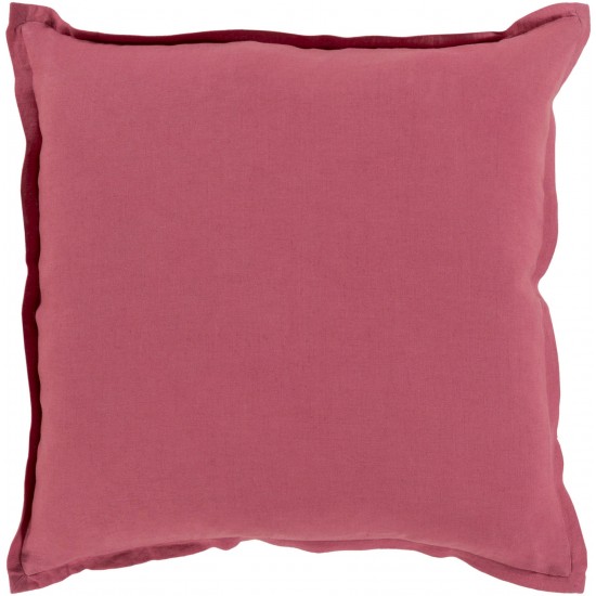 Surya Orianna Red Pillow Shell With Down Insert 20"H X 20"W